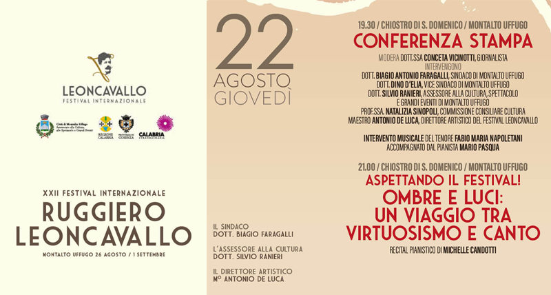 Montalto Uffugo, il 22 agosto la conferenza stampa di presentazione del Festival Leoncavallo